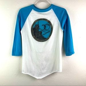 Vintage 1985 50th Anniversary Ashland OR Shakespeare T-shirt M Blue/White